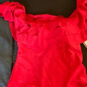 Ruffle Swimsuit...covers upper arm